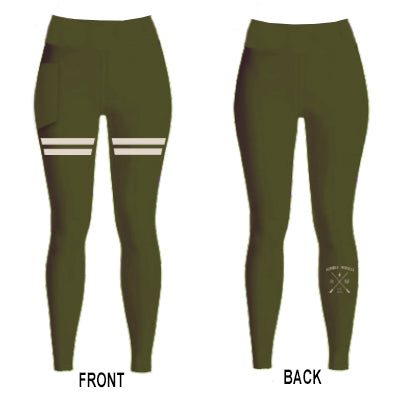 Ladies Leggings | HM X | Military Green